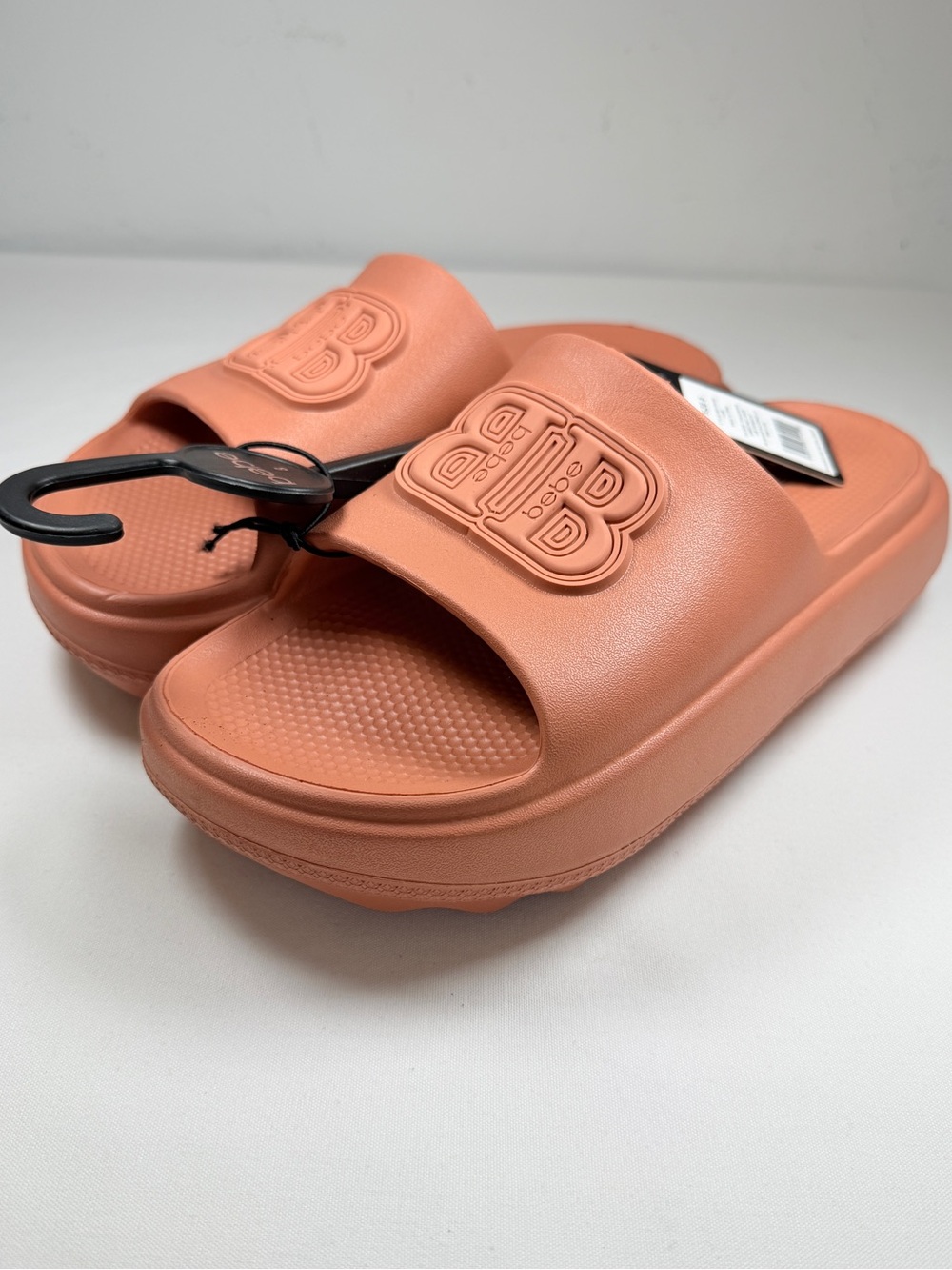 Bebe Foam Slide Sandals Camel Size 8 Lightweight Comfort Pool Slides NWT - Picture 3 of 6